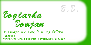 boglarka domjan business card